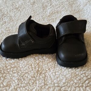 Smart Fit Baby Boy Dress Shoes Dark Brown Velcro Closure Casual Shoes Size 3
